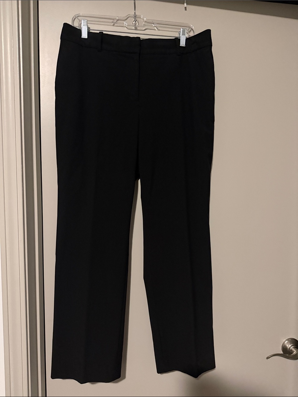 Ann Taylor Black Straight-Leg Trousers